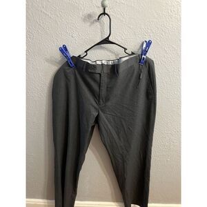 Van‎ Heusen Charcoal Gray  Flat Front Polyester Rayon Mens Dress Pants 40x 30